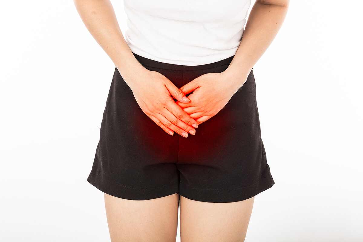 Woman with UTI symptoms