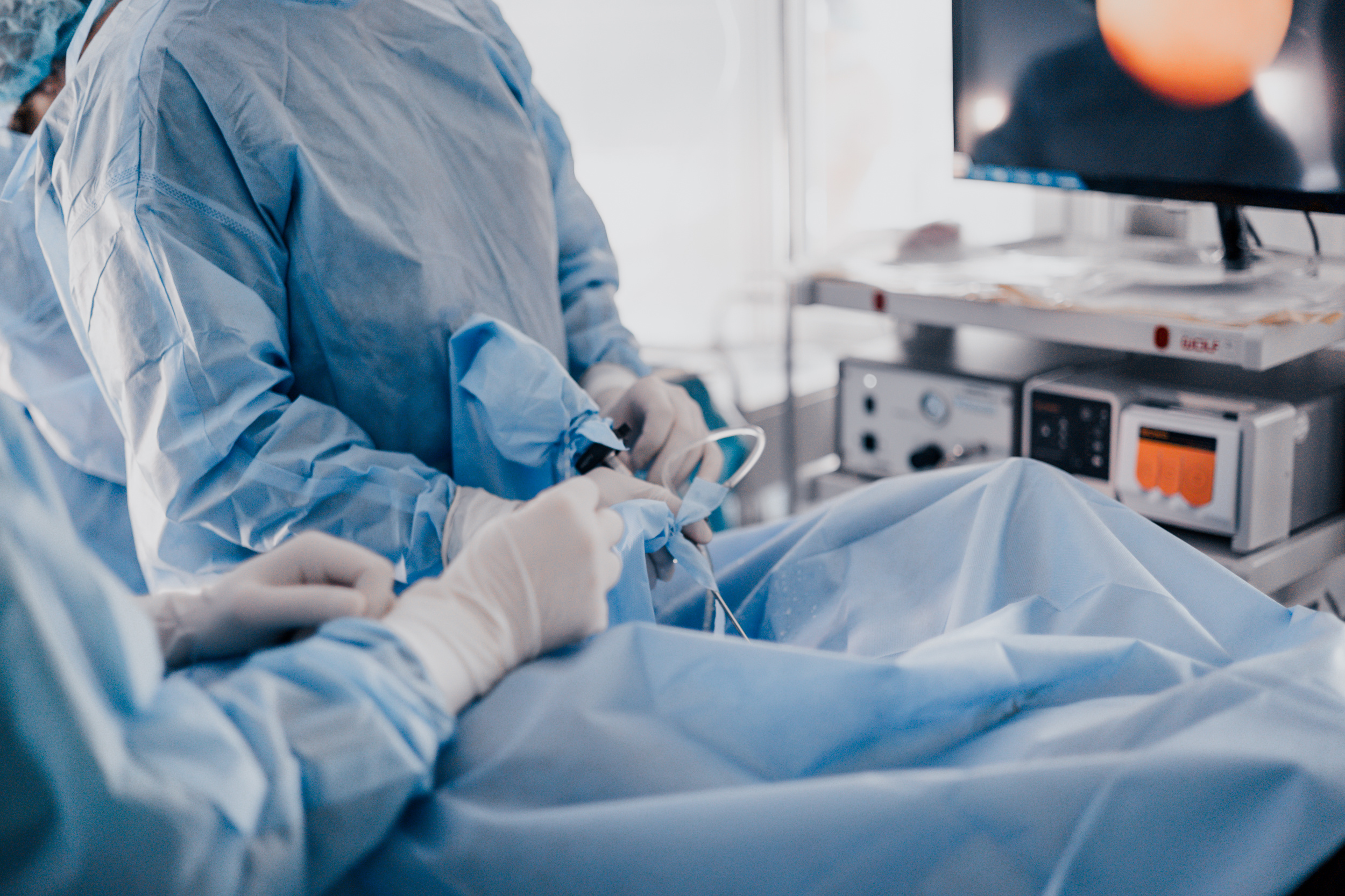 Doctors performing surgery